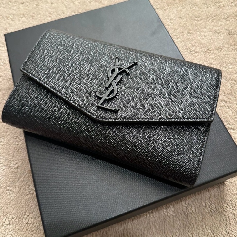 Black YSL Chain Purse
